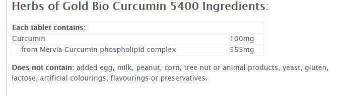 Herbs of Gold Bio Curcumin 5400